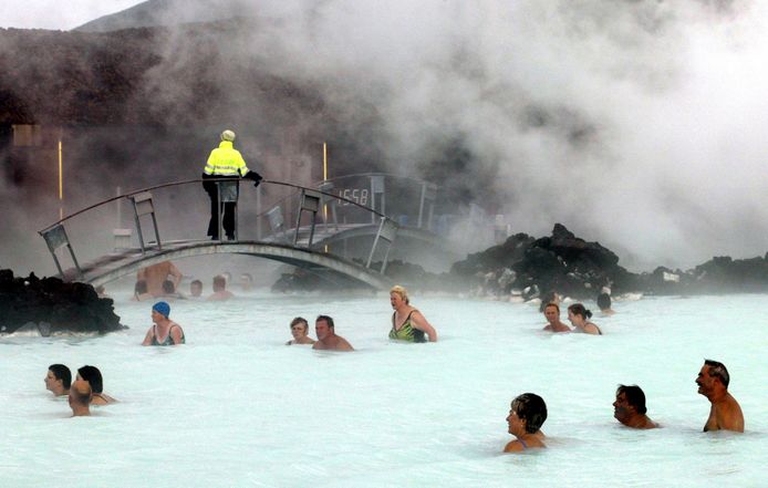 Swimmers enjoying the warm waters of the Blue Lagoon, file photo.