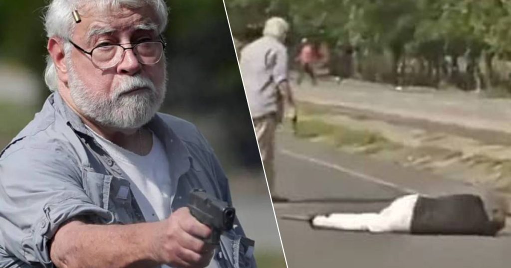 Bystanders film how a 77-year-old retired lawyer shot two climate activists who were blocking a road in Panama |  Instagram VTM News