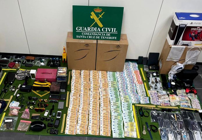 Police reportedly confiscated stolen items worth around €2 million, including around €13,000 in cash.