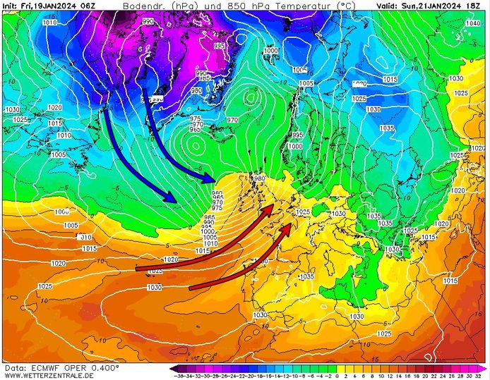 In the coming days, we will have to contend with a supply of very fine sea air across the Atlantic.