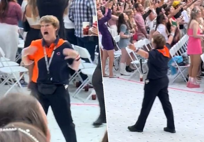 Security was widespread due to dancing during Taylor Swift's performance