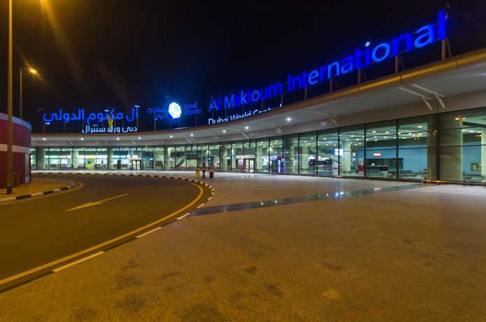 The new passenger terminal at Al Maktoum International Airport