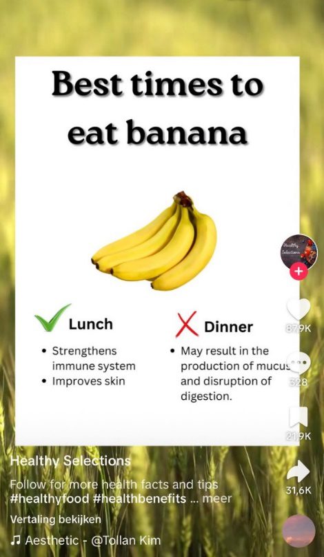 Image with text, fruit, banana, label and description automatically generated