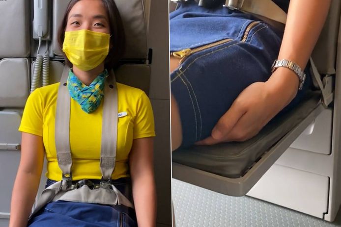 Mystery solved: Why do flight attendants sit on their hands?