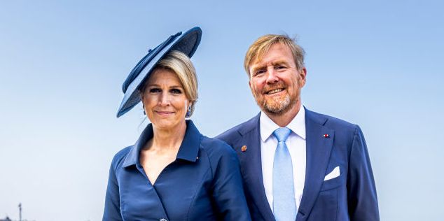 Queen Máxima wears a coat dress to commemorate D-Day