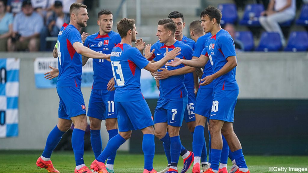 Slovakia, its rival in the European Championship, conducts shooting exercises against soccer dwarf San Marino.