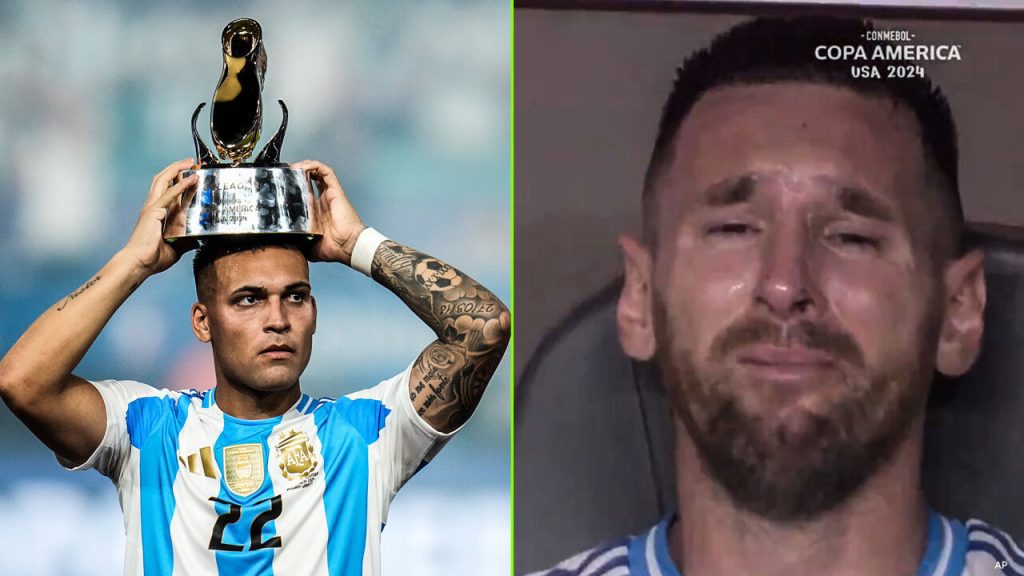 Lautaro Martinez gives Argentina unique Copa America hat-trick, replaces Messi as he cries with injury