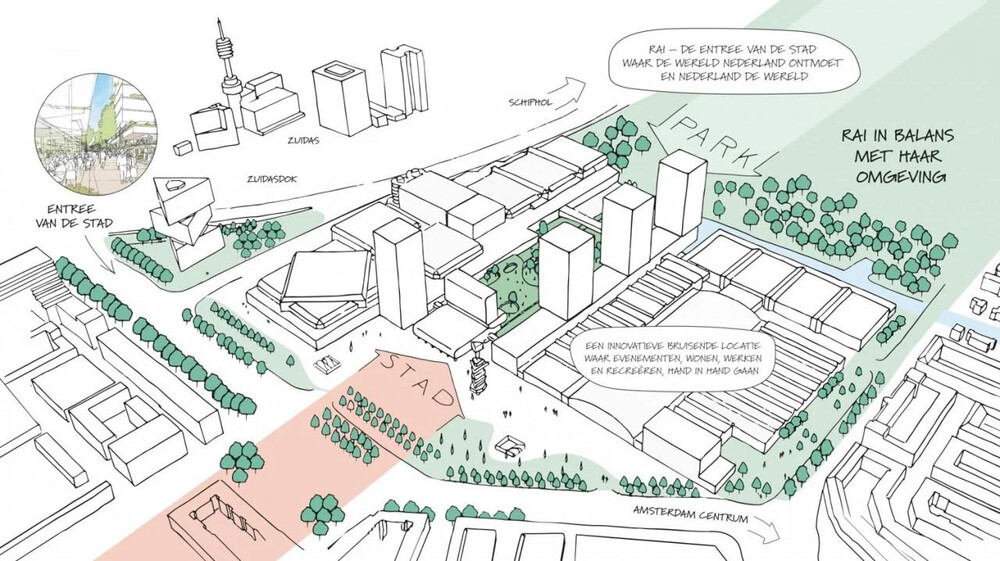 The logistics space of the future city combines multiple functions.