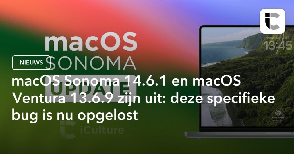 macOS Sonoma 14.6.1 is available with iCloud feature fix